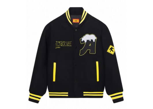 A Few Good Kids Snow Logo Baseball Jacket Black