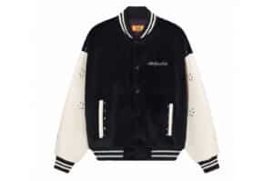 A Few Good Kids Velvet Varsity Jacket Black