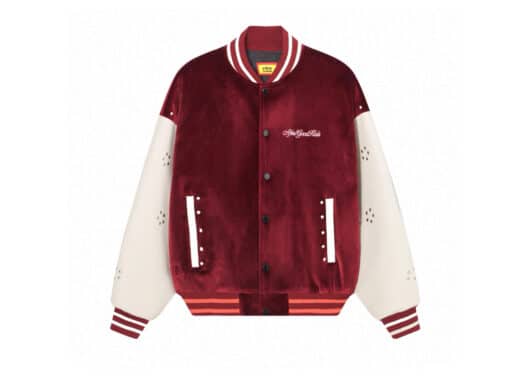 A Few Good Kids Velvet Varsity Jacket Red