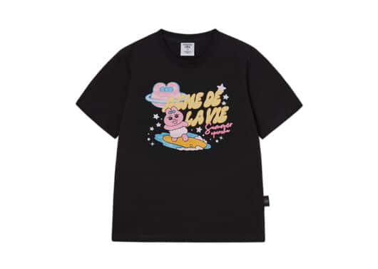 ADLV Woman Surfing Opanchu Usagi Standard Tee Black