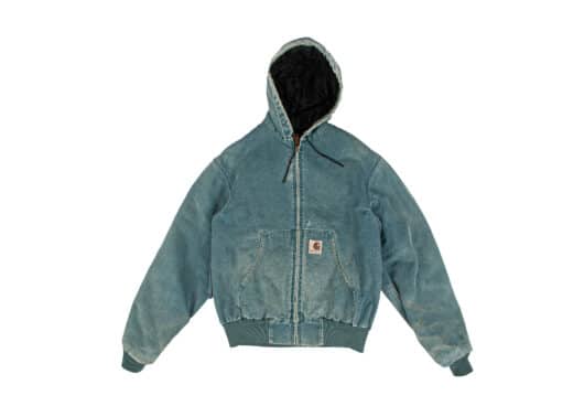 Carhartt Vintage JQ296 Hooded Jacket Denim Blue Sz M