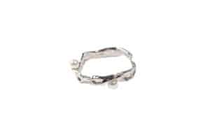 Cashhooked Pearl Ring Silver
