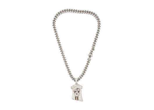 Glacierboy Jesus Pendant Cuban Chain Silver
