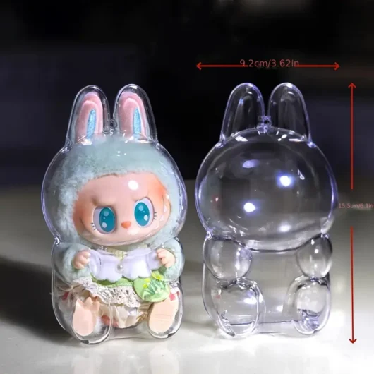 Labubu Transparent Acrylic Dust-Proof Display Case (Set of 2) - Image 2
