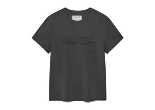 Matin Kim Applique Logo Patch Top Charcoal TS044