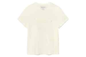 Matin Kim Applique Logo Patch Top Cream TS044