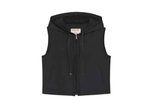 Matin Kim Back Logo Light Hoodie Vest Charcoal VT002