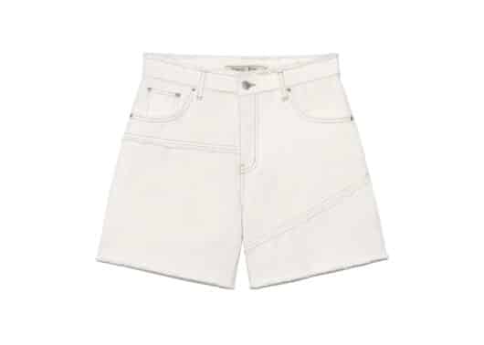 Matin Kim Cut Line Point Denim Shorts White DN013