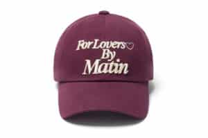 Matin Kim For Lovers Logo Point Ball Cap Burgundy HT023