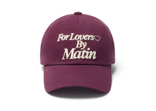 Matin Kim For Lovers Logo Point Ball Cap Burgundy HT023