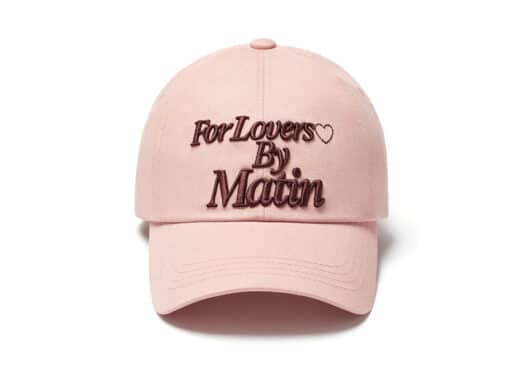 Matin Kim For Lovers Logo Point Ball Cap Light Pink HT023