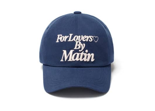 Matin Kim For Lovers Logo Point Ball Cap Navy HT023