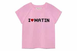Matin Kim I Love Matin Knit Crop Top Light Pink PO011