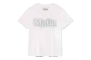 Matin Kim Matin Shadow Typo Top White TS030