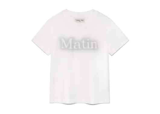 Matin Kim Matin Shadow Typo Top White TS030