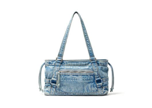 Matin Kim Matin Washed Denim Square Bag Light Blue BG040