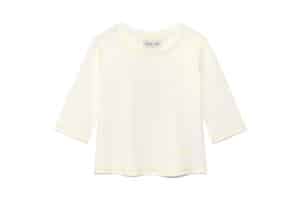 Matin Kim Three Quarter Logo Slim Top White TS053
