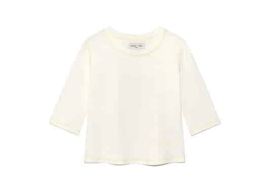 Matin Kim Three Quarter Logo Slim Top White TS053