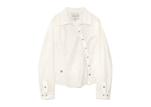 Matin Kim Unbalance Button Point Shirt Ivory SH008