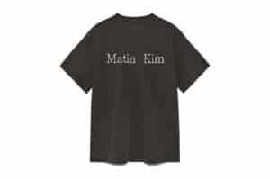 Matin Kim Vintage Washed Logo Top Charcoal TS059