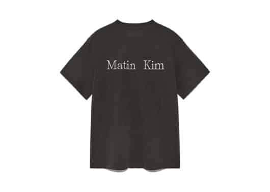Matin Kim Vintage Washed Logo Top Charcoal TS059