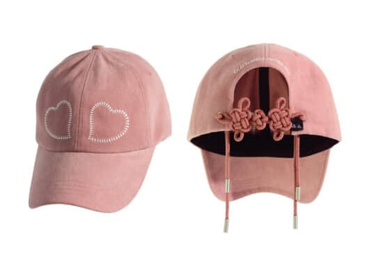 ONGO Double Heart Knot Cap Pink
