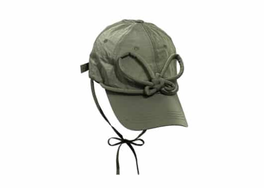 ONGO x Happly Nylon Butterfly Knot Cap Olive