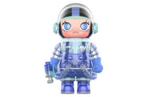 Pop Mart Mega Collection 400% Space Molly Soft Drinks -- Blue Hawaii