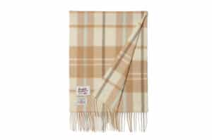 Rockfish Weatherwear Classic Wool Muffler Check Multi Beige