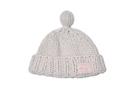 Rockfish Weatherwear Hand Knit Bubble Beanie Light Grey