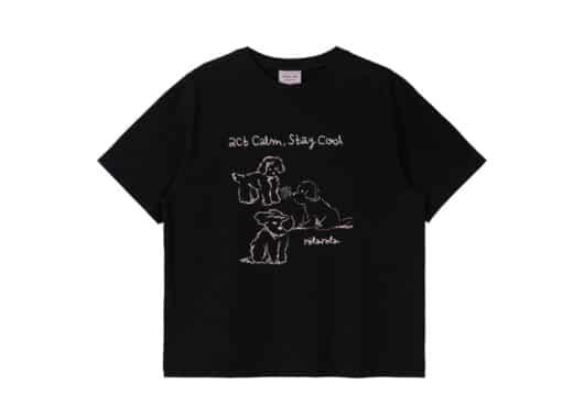 Rolarola Cool Friends Puppy Tee Black