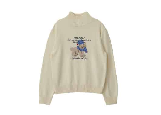Rolarola Puppy Jacquard High Neck Knit Ivory