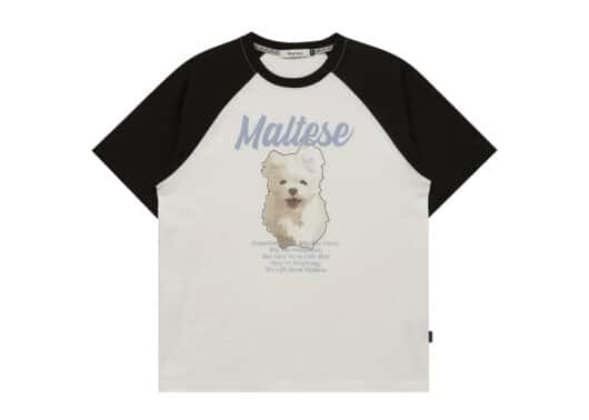 Wai Kei Cloud Illustration Raglan Tee White