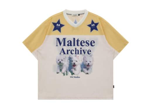 Wai Kei Maltese Archive Mesh Jersey Tee Light Yellow