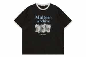 Wai Kei Maltese Archive Ringer Tee Black