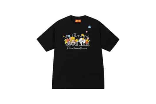A Few Good Kids Tombonia Puppy Print Angel Tee Black
