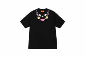 A Few Good Kids Tombonia Puppy Print Necklace Tee Black