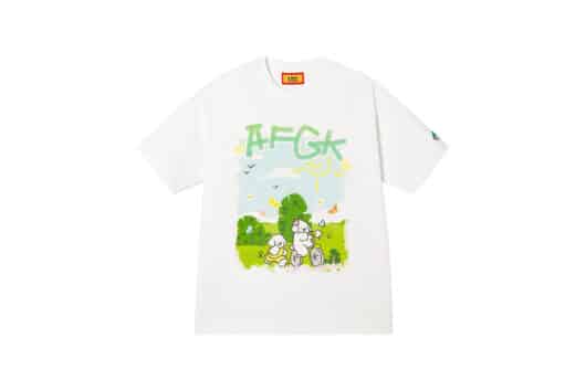 A Few Good Kids Tombonia Puppy Print Travel Tee White