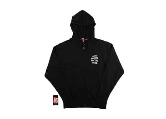 Anti Social Social Club Kkotch Zip Hoodie Black - Image 2