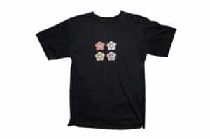 Chubby Boy Club Flowers Face Oversize Tee Black