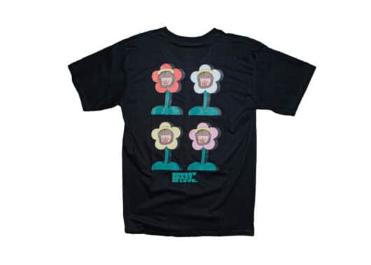 Chubby Boy Club Flowers Face Oversize Tee Black - Image 2