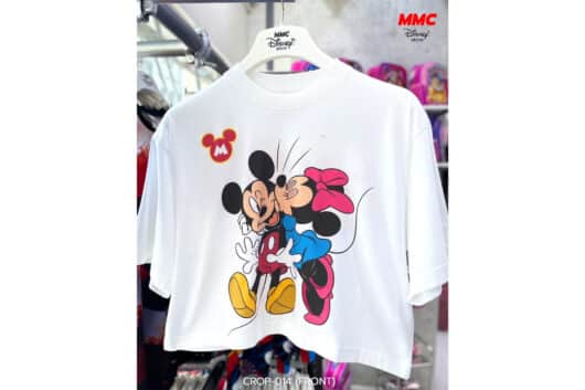 Disney Mickey Mouse Crop Tee White CROP-014