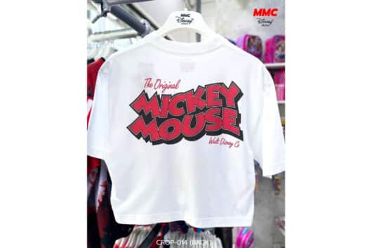Disney Mickey Mouse Crop Tee White CROP-014 - Image 2