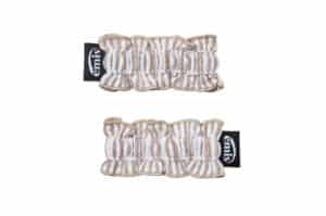 Emis Stripe Frill Hairpin Beige