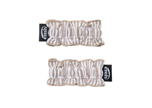 Emis Stripe Frill Hairpin Beige