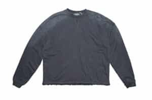 Haonanhuang Destroyed Relax Fit Crewneck Black H399