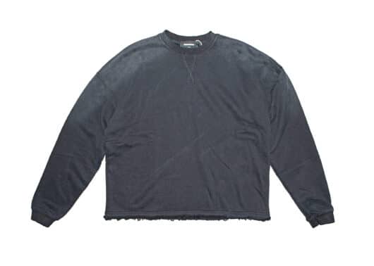 Haonanhuang Destroyed Relax Fit Crewneck Black H399