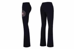 Mardi Mercredi Beurre Ultimate Comfort Bootcut Signature Flower Leggings Black Pink
