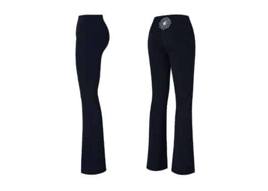 Mardi Mercredi Beurre Ultimate Comfort Bootcut The Flower Leggings Black Ivory