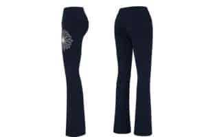 Mardi Mercredi Brushed Beurre Ultimate Comfort Bootcut Signature Flower Leggings Black Cream